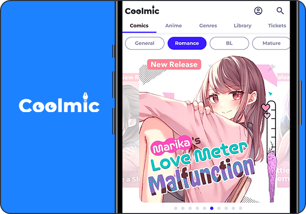 CoolmicのTOPページの作品訴求